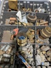 PEX rings, nipple adapters, copper/brass fittings, and other various items