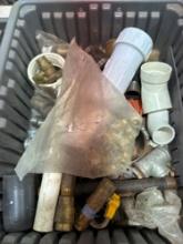 Black pipe nipples, PVC fittings, other various items