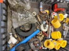Pipe cutter, misc fittings, and other various items