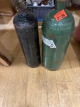 compressed oxygen and another tank with unknown contents