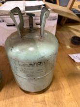 Refrigerant tank Contents unknown