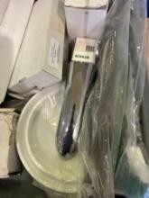 TMP, tub faucet, hole cover,floor & ceiling plate and more in tote