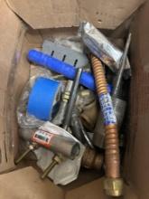 Gas supply line, tape, brass fittings, bolts and more
