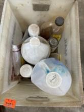 Tote with car wash, spray paint, sooner items
