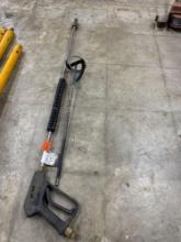 Pressure washer wand and paint mixer for drill