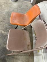 One metal and one plastic chair