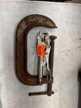 Vise grip and C clamp