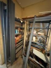Metal shelves, contents of shelves and everything shown in pictures Must bring help to load