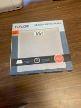 Glass digital floor scale