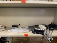 Miscellaneous items on shelf