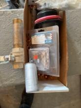 Box with ball valve,propress rings and other various items