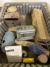 Flush valve, motor, compressor, oil, caulking, chalk line, saw blade, pipe cutter, and other