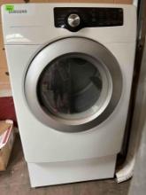 Samsung dryer on base Must bring help to load