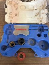 Hole saw bits and flexible metal conduit