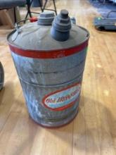 Vintage 5 gallon galvanized gas can