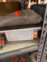 Washer box, roof flashing and pop up assembly