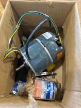 Condenser fan motor, PVC cement and miscellaneous connectors