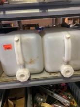 Two 5 gallon water jugs