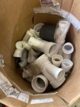 Various pvc fittings in box