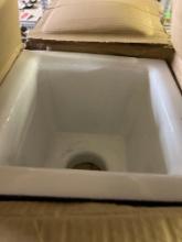 Porcelain floor sink measurements in photos