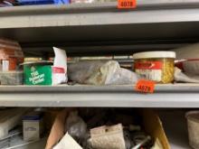Contents on shelf Watts sediment filter, screws, nails, and more