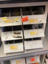 Metal hardware organizer with contents Contents and measurements in photos
