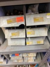 Metal hardware organizer with contents Contents and measurements in photos