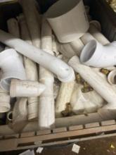 Various sizes of PVC and fittings, also regulator valves