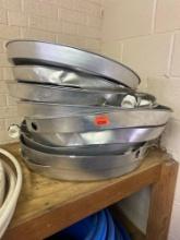 Various sizes of water heater pans