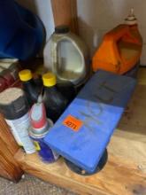 WD-40, heat shrink tubes, hand cleaner, bar and chain lubricant
