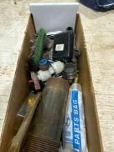 Black pipe, fitting nuts, bolts screws, brass fitting, and other plumbing supplies