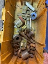 Misc copper fittings, Solder in plastic toolbox