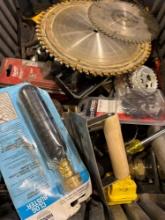 Clog buster, trowel, saw blades, hole saw bits and much more