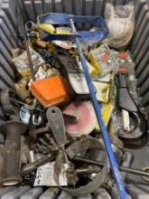 Pipe cutter, paint mixer, multi meter, sillcock handle, fittings and much more
