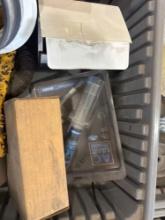 PVC strainer, plumbers glove, AC leak freeze and other various items