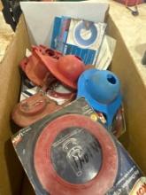 Box of misc toilet repair items