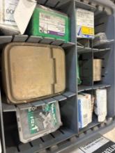 Organizer with toggle bolts, screws, and other various items