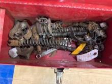 Tool box with misc auger parts