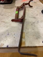 Vintage brick carrying iron tool