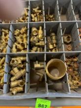 Tote full of brass/copper fittings