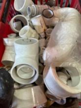Tote with various PVC fittings