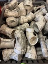 Tote with various PVC fittings