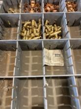 Tote with various brass/copper fittings