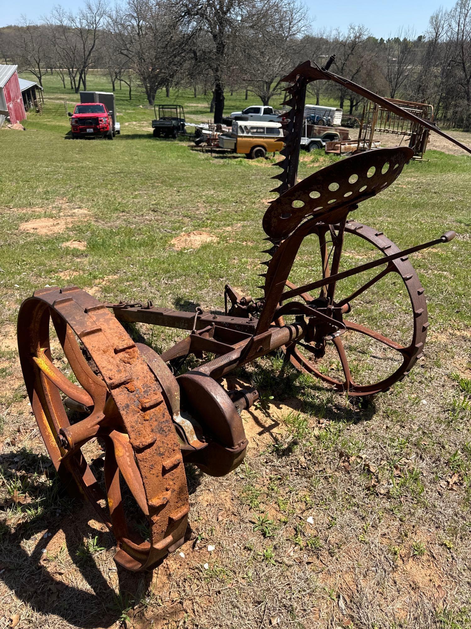 Vintage sickle cutter must bring help to load Condition unknown
