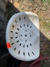 White tractor seat