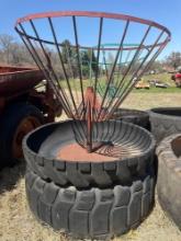 68 x 52 tire mounted hay feeder Must bring help to load Condition unknown