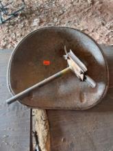 Meetal tractor seat