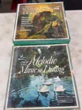 2 vintage record sets Two times the money Condition of records unknown