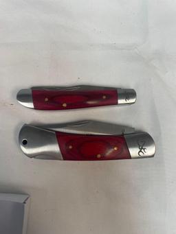 2 browning RMEF pocket knives
