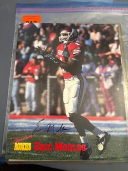 Sign photo of Erik moles and sign photo of Texas Rangers player Gonzalez and I holiday greetings